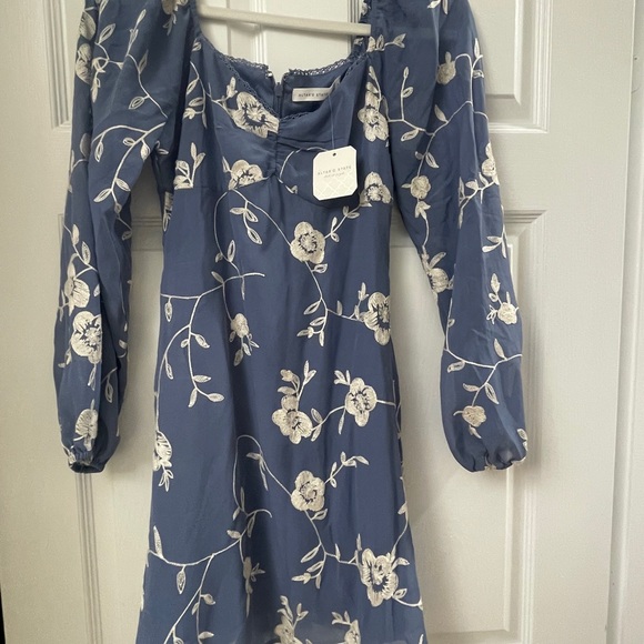 Altar'd State Dresses & Skirts - Altar'd State Blue Floral Long Sleeve Dress